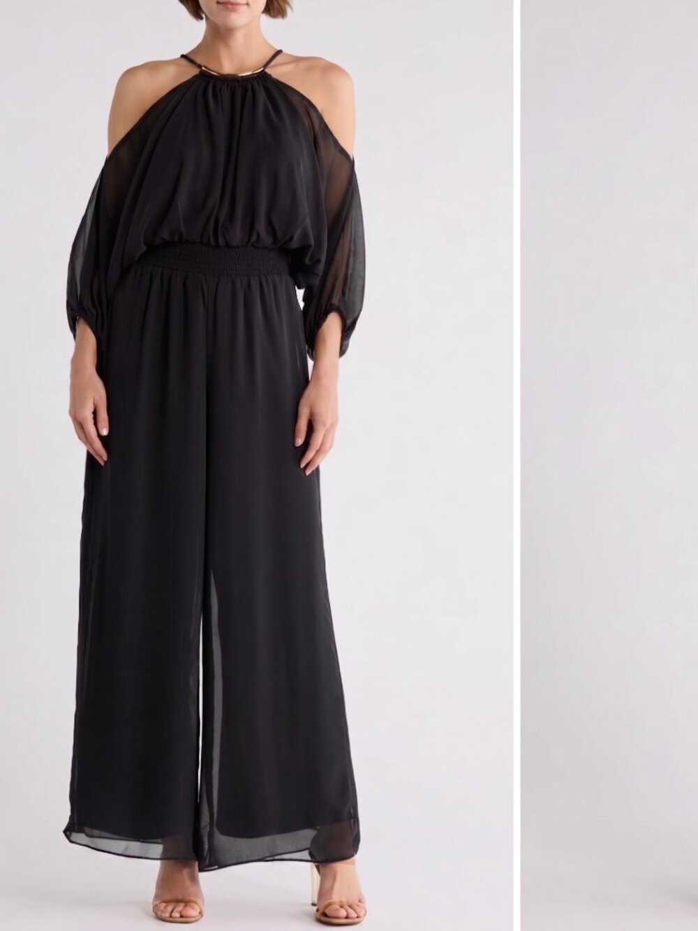 Halogen Chiffon Halter Jumpsuit